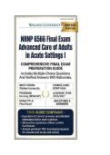 NRNP 6566 midterm & Final exam Bundle Advanced Care of Adults in Acute Settings I Questions And Answers 2026&sol;2027 Walden University