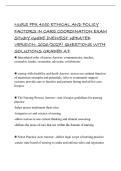 NURS FPX 4050 ETHICAL AND POLICY&NewLine;FACTORS IN CARE COORDINATION EXAM&NewLine;STUDY GUIDE &lpar;NEWEST UPDATED&NewLine;VERSION&colon; 2026&sol;2027&rpar; QUESTIONS WITH&NewLine;SOLUTIONS GRADED A&plus;