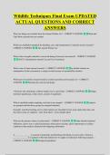 Wildlife Techniques Final Exam UPDATED &NewLine;ACTUAL QUESTIONS AND CORRECT &NewLine;ANSWERS