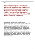 CST Certified Surgical Technologist &NewLine;Exam Prep 2026 &vert; 300 NBSTSA Practice &NewLine;Questions with Answers & Rationales &vert; &NewLine;Surgical Technology Study Guide for &NewLine;Sterile Processing&comma; Instrumentation&comma; &NewLine;Anatomy & Patient Care &vert; Pass Your CST &NewLine;Board Exam with Conf