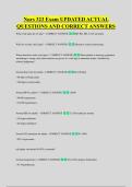 Nurs 323 Exam UPDATED ACTUAL &NewLine;QUESTIONS AND CORRECT ANSWERS