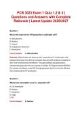 PCB 3023 Exam 1 Quiz 1&comma;2 & 3 &vert; Questions and Answers with Complete Rationale &vert; Latest Update 2026&sol;2027