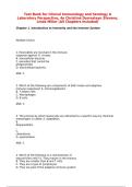 Test Bank for Clinical Immunology and Serology&colon; A Laboratory Perspective 4th Edition by Christine Dorresteyn Stevens & Linda Miller &vert; All Chapters Questions and Answers 2027