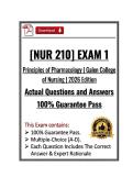 GCN&vert;NUR 210 Exam 1 &vert; Principles of Pharmacology &vert; Galen College of Nursing &vert; 26&sol;27 &vert;Q&A &lpar;PDF&rpar;