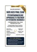 NURS 6635 midterm & Final exam Bundle Psychopharmacology I Questions And Answers 2026&sol;2027 Walden University