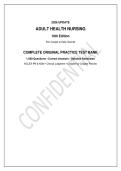 Test Bank for Adult Health Nursing&comma; 10th Edition by Kim Cooper & Kelly Gosnell &vert; 1&comma;500 Original NCLEX-PN & NGN Practice Questions&comma; Answers & Detailed Rationales &vert; Chapter-Aligned