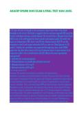 AGACNP Spring 2025 Exam 2&period;Final Test 20242025&period; &NewLine;&NewLine;&NewLine;