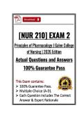 GCN&vert;NUR 210 Exam 2 &vert; Principles of Pharmacology &vert; Galen College of Nursing &vert; 26&sol;27 &vert;Q&A &lpar;PDF&rpar;