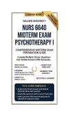 NURS 6640 midterm exam Psychotherapy I Questions And Answers 2026&sol;2027 Walden University