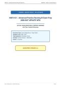 NUR 6121 - Advanced Practice Nursing III Exam Prep&NewLine;2026&sol;2027 UPDATE WPU