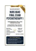 NURS 6640 midterm & Final exam Bundle Psychotherapy I Questions And Answers 2026&sol;2027 Walden University