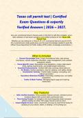 Texas cdl permit test &vert; Certified Exam Questions & expertly Verified Answers &vert; 2026 &ndash; 2027&period;&NewLine;Ace your commercial driver's license exam on the first try with this complete&comma; up-to-date collection of real exam questions and verified answers for the Te