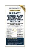 NURS 6052 midterm exam Essentials of Evidence-Based Practice  I Questions And Answers 2026&sol;2027 Walden University&NewLine;