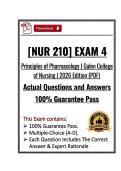 GCN&vert;NUR 210 Exam 4 &vert; Principles of Pharmacology &vert; Galen College of Nursing &vert; 26&sol;27 &vert;Q&A &lpar;PDF&rpar;
