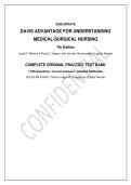 Test Bank for Davis Advantage for Understanding Medical-Surgical Nursing&comma; 7th Edition by Linda S&period; Williams & Paula D&period; Hopper&comma; with Jennifer Otrmanowski & Lazette Nowicki &vert; 1&comma;500 Original NCLEX-PN & NGN Practice Questions&comma; Answers & Detailed Rationales &vert; C