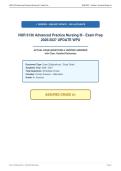 NUR 6130 Advanced Practice Nursing III - Exam Prep&NewLine;2026&sol;2027 UPDATE WPU