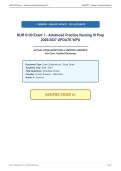 NUR 6130 Exam 1 - Advanced Practice Nursing III Prep&NewLine;2026&sol;2027 UPDATE WPU