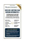 NURS 6051 midterm exam  Nursing Informatics I Questions And Answers 2026&sol;2027 Walden University