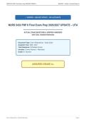 NURS 5433 FNP II Final Exam Prep 2026&sol;2027 UPDATE &ndash; UTA