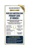 NURS 6551 midterm exam Primary Care of Women I Questions And Answers 2026&sol;2027 Walden University