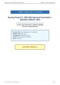 Nursing Practice II - NUR 3300 Advanced Examination 1&NewLine;2026&sol;2027 UPDATE- WPU