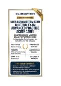 NURS 6550 midterm exam Advanced Practice Acute Care I  Questions And Answers 2026&sol;2027 Walden University