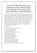 WGU D522 V2 PYTHON FOR IT AUTOMATION MASTER  GUIDE &vert; COMPLETE COURSE NOTES&comma; NETWORK AUTOMATION&comma; DNS&comma; APIS&comma; TROUBLESHOOTING & PA PREP &vert; 2026 UPDATED