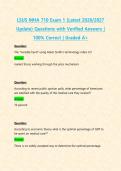 LSUS MHA 710 Exam 1 &lpar;Latest 2026&sol;2027 Update&rpar; Questions with Verified Answers &vert; 100&percnt; Correct &vert; Graded A&plus;