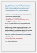 Texas Roadhouse Server Test &lpar;Latest&rpar; &vert;&vert; Most Recent Exam                &NewLine;2026&vert;2027 Actual Complete Real Exam Questions And                        &NewLine;Correct Answers &lpar;Verified Answers&rpar; Already Graded A&plus;                         &NewLine;&vert; Guaranteed Success&excl;&excl; Newe
