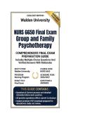NURS 6650 Midterm & Final Exam Bundle &vert; Group and Family Psychotherapy  &vert; Questions And Answers 2026&sol;2027 Walden University