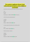 Pest control&colon; Applicator license Exam &NewLine;UPDATED QUESTIONS AND CORRECT &NewLine;ANSWERS