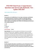 PCB 3023 Final Exam &vert; 1o7 Comprehensive Questions and Answers plus Rationale &vert; New Update 2026-2027