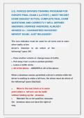 U&period;S&period; FORCES DRIVERS TRAINING PROGRAM FOR &NewLine;EUROPE FINAL EXAM 2 &lpar;LATEST&rpar; &vert;&vert; MOST RECENT &NewLine;EXAM 2026&vert;2027 ACTUAL COMPLETE REAL EXAM &NewLine;QUESTIONS AND CORRECTLY WELL DEFINED &NewLine;ANSWERS &lpar;VERIFIED ANSWERS&rpar; ALREADY             &NewLine;GRADED A&plus; &vert; GUARANTEED SUCCESS&excl;&excl;   