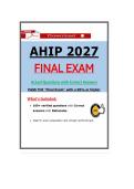 2027 AHIP Final Exam &ndash; Medicare Certification &ndash; Actual Questions & Answers &lpar;AHIP&rpar; Guarantee Pass &lpar;Updated Pdf&rpar;