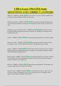 CHDA Exam UPDATED Study &NewLine;QUESTIONS AND CORRECT ANSWERS