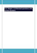 CLC Stages 1-10 Revised questions and correct answers