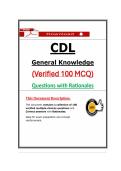 Pass the 2026 CDL General Knowledge Test &ndash; Actual Questions with Correct Answers & Rationales &vert; &lpar;100&percnt; Guarantee Pass&rpar;