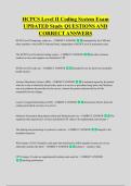 HCPCS Level II Coding System Exam &NewLine;UPDATED Study QUESTIONS AND &NewLine;CORRECT ANSWERS