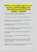 HCPCS Level II Coding System&colon; Overview&comma; &NewLine;Structure&comma; and Responsibilities Exam &NewLine;UPDATED Study QUESTIONS AND &NewLine;CORRECT ANSWERS