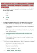 WGU D196 Exam Prep 2026 &vert; 172 Questions and Verified Answers &vert; Financial and Managerial Accounting &vert; Latest Update