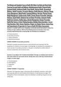 The Ultimate and Complete Focus on Health 11th Edition Test Bank and Study Guide&comma; Covering Personal Health and Wellness&comma; Multidimensional Health&comma; Physical Health&comma; Emotional Health&comma; Intellectual Health&comma; Social Health&comma; Spiritual Health&comma; Occupational Wellnes