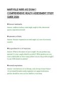 MARYVILLE NURS 612 EXAM 1&NewLine;COMPREHENSIVE HEALTH ASSESSMENT STUDY&NewLine;GUIDE 2026&NewLine;