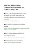 MARYVILLE NURS 612 EXAM 1&NewLine;COMPREHENSIVE QUESTIONS AND&NewLine;COMPLETE SOLUTIONS