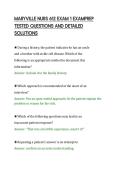 MARYVILLE NURS 612 EXAM 1 EXAMPREP&NewLine;TESTED QUESTIONS AND DETAILED&NewLine;SOLUTIONS
