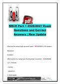 NBCE Part 1 2026&sol;2027 &vert; 500&plus; Questions & Correct Answers &vert; Embryology&comma; Neuroanatomy&comma; Physiology&comma; Spinal Tracts & Chiropractic Anatomy &vert; National Board of Chiropractic Examiners