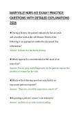 MARYVILLE NURS 612 EXAM 1 PRACTICE&NewLine;QUESTIONS WITH DETAILED EXPLANATIONS&NewLine;2026&NewLine;