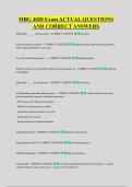 MBG 4020 Exam ACTUAL QUESTIONS &NewLine;AND CORRECT ANSWERS