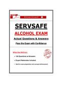 SERVSAFE ALCOHOL EXAM &lpar;2026-2027&rpar; &ndash; QUESTIONS & ANSWERS WITH EXPERT RATIONALES  ALCOHOL SERVER CERTIFICATION EXAM PREP