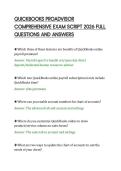 QUICKBOOKS PROADVISOR&NewLine;COMPREHENSIVE EXAM SCRIPT 2026 FULL&NewLine;QUESTIONS AND ANSWERS&NewLine;