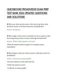 QUICKBOOKS PROADVISOR EXAM PREP&NewLine;TEST BANK 2026 UPDATED QUESTIONS&NewLine;AND SOLUTIONS